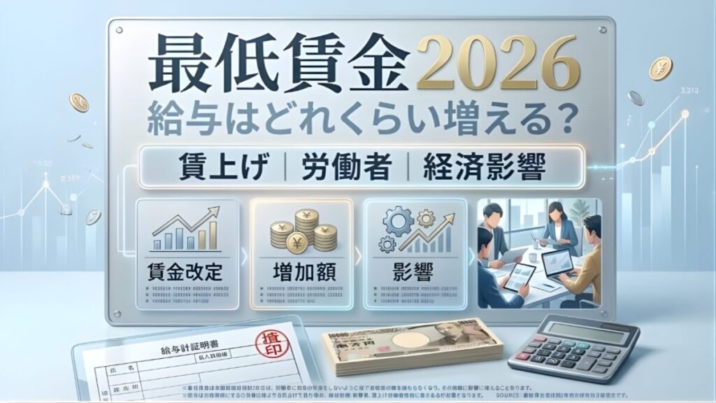 2026年最低賃金が大幅引き上げへ