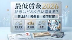 2026年最低賃金が大幅引き上げへ｜あなたの給与はいくら増える？